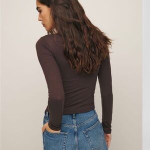 Off the shoulder reformation long sleeve shirt